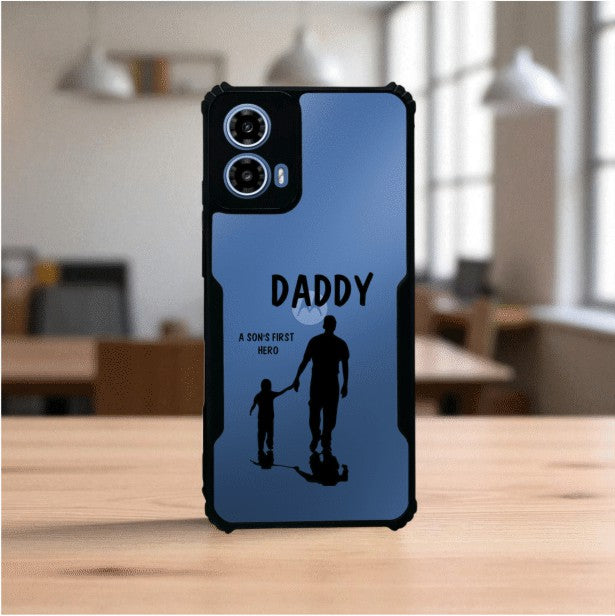 ivogue Daddy and Son Mobile Cover For Motorola G34