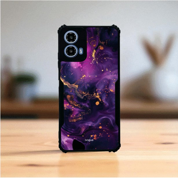 ivogue Purple Alchemy Mobile Cover For Motorola G45