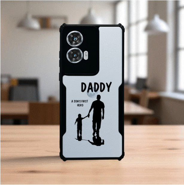 ivogue Daddy and Son Mobile Cover For Motorola Edge 50 Fusion