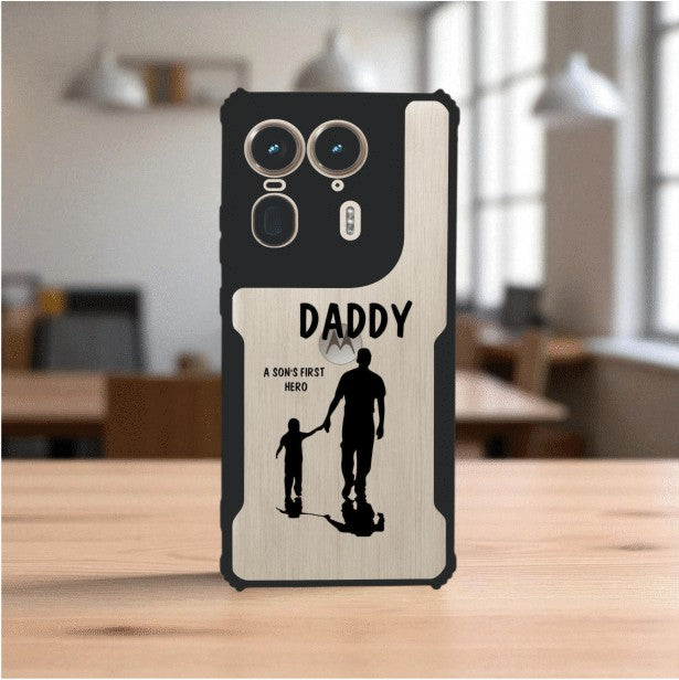 ivogue Daddy and Son Mobile Cover For Motorola Edge 50 Ultra