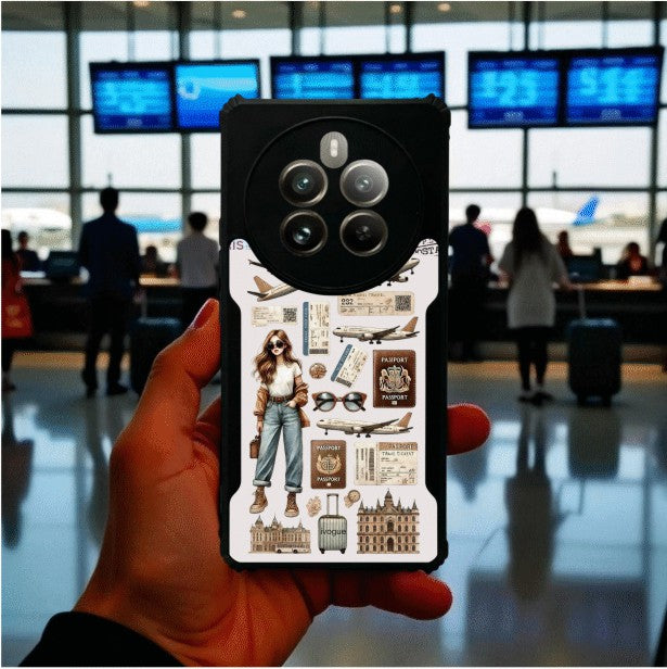ivogue Travel Girl Vibes Mobile Cover For REALME P1 Pro