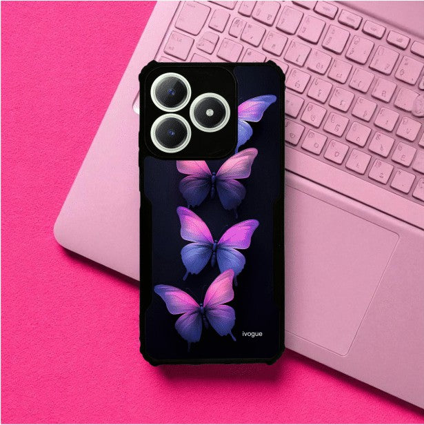 ivogue Galaxy Butterflies Mobile Cover For REALME C63 (4G)
