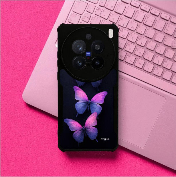 ivogue Galaxy Butterflies Mobile Cover For VIVO X200 Pro