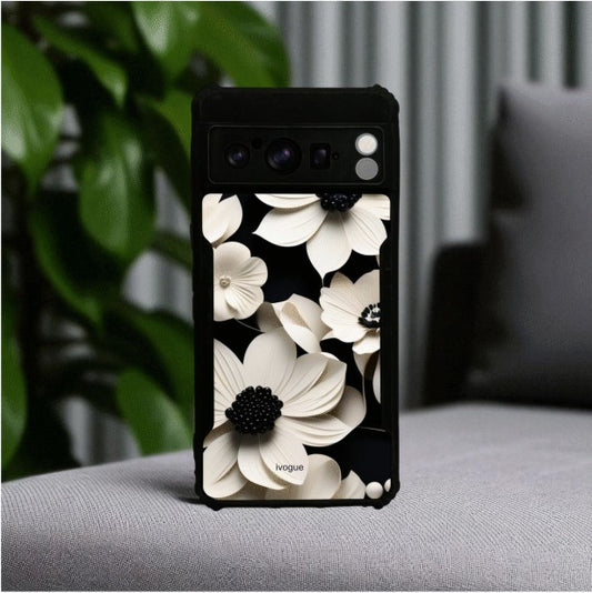 ivogue Black & Bloom Mobile Cover For Google Pixel 8 Pro