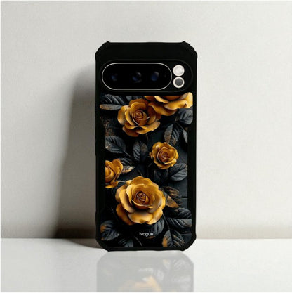 ivogue Golden Rose Mobile Cover For Google Pixel 9 Pro
