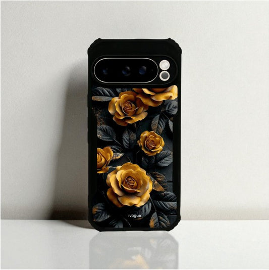 ivogue Golden Rose Mobile Cover For Google Pixel 9 Pro