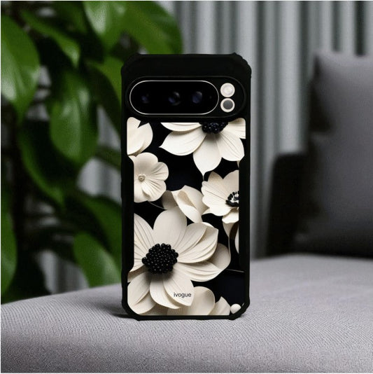 ivogue Black & Bloom Mobile Cover For Google Pixel 9 Pro XL