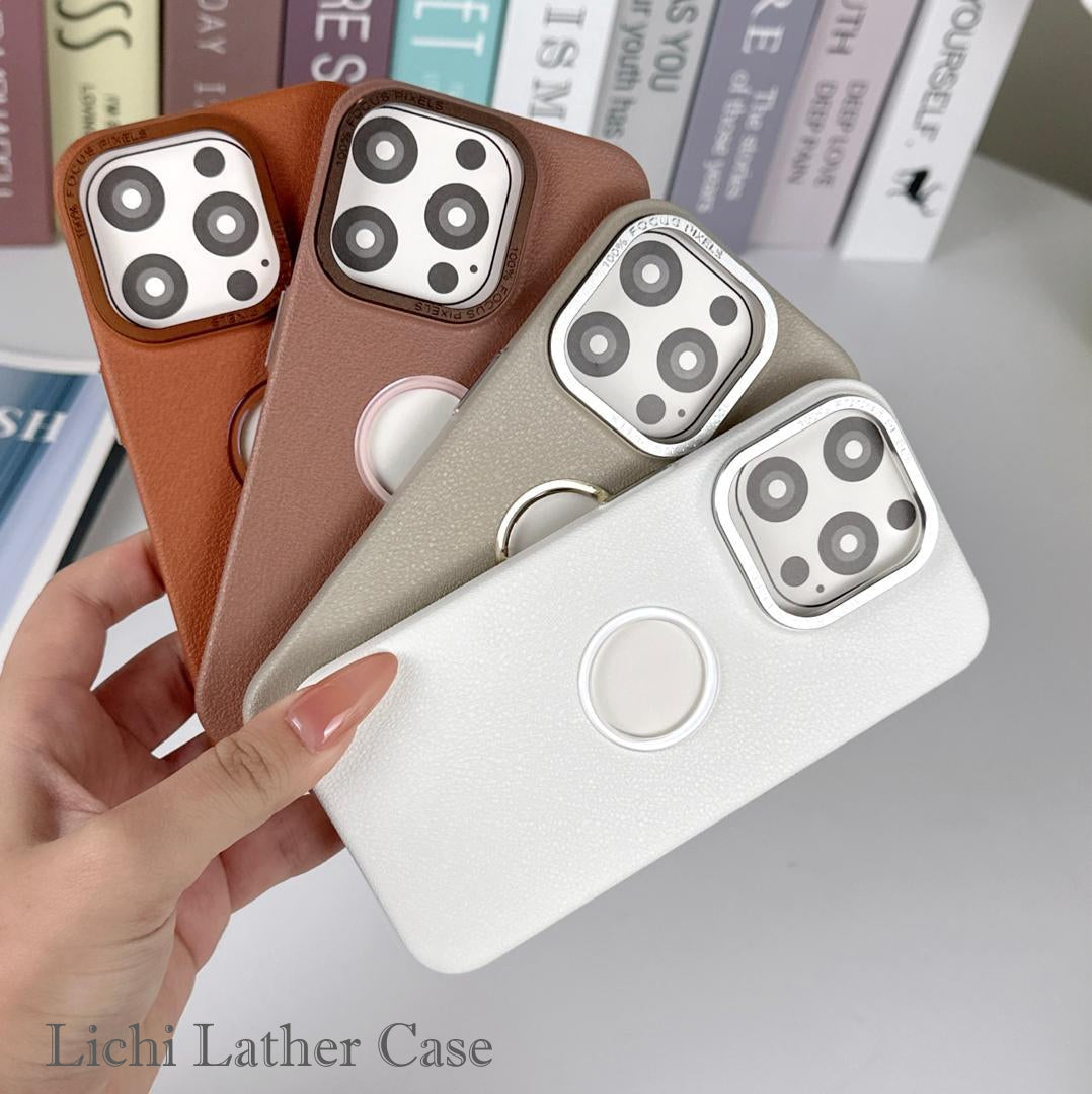 Lichi Leather Case For Apple iphone 13_Black