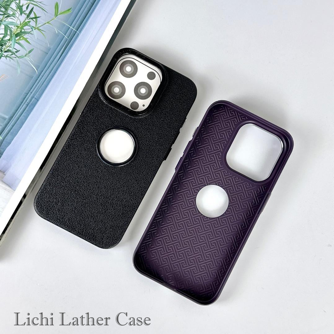 Lichi Leather Case For Apple iphone 13_Black