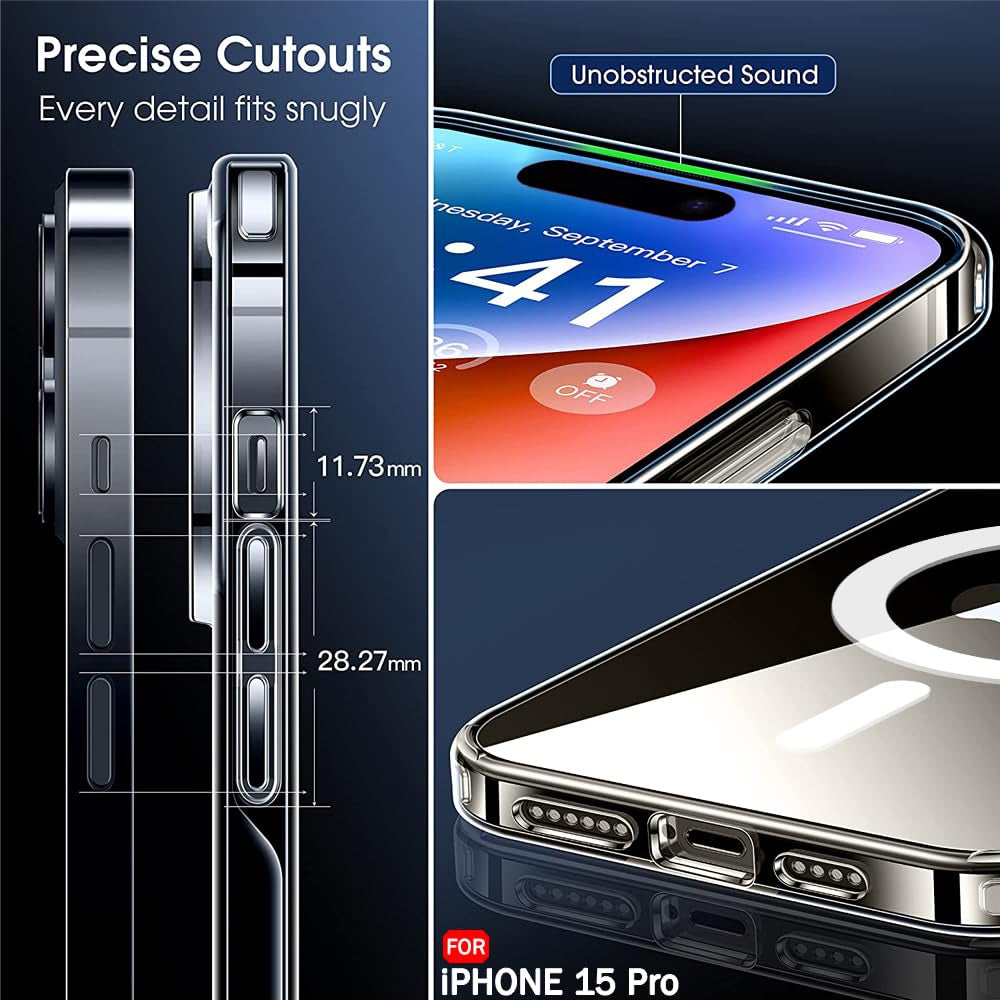 Magsafe Clear Case For Apple iphone 15 Pro