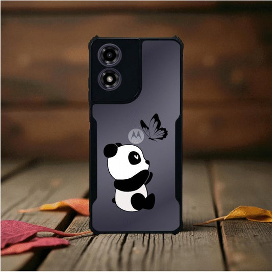 ivogue Panda and Butterfly Mobile Cover For Motorola G04S