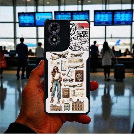 ivogue Travel Girl Vibes Mobile Cover For Motorola G04