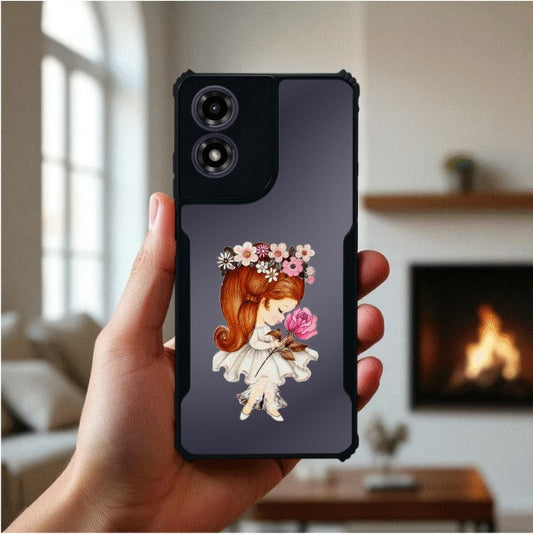 ivogue Flower Girl Mobile Cover For Motorola G04S