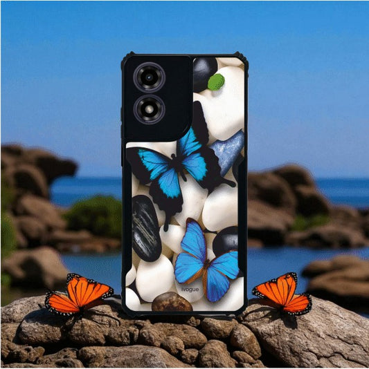 ivogue Blue Wings Beauty Mobile Cover For Motorola G04S