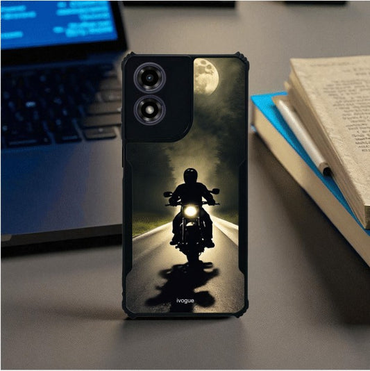 ivogue Bike Rider Mobile Cover For Motorola G04S