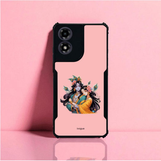 ivogue Radha Krishna Bliss Mobile Cover For Motorola G04S