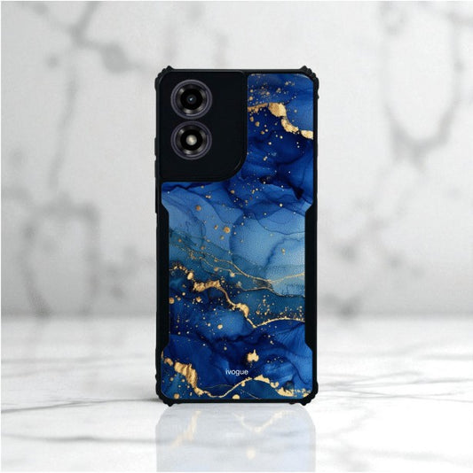 ivogue Blue Opulence Mobile Cover For Motorola G04S