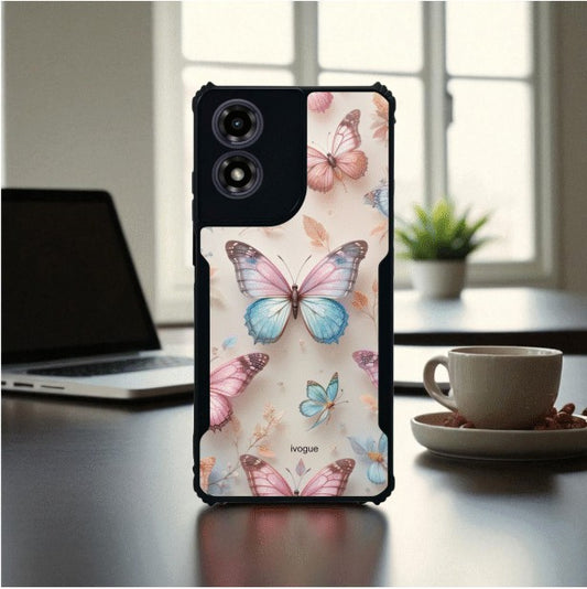 ivogue Butterfly Bloom Mobile Cover For Motorola G04S