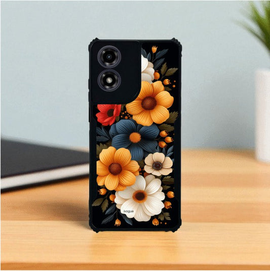ivogue Retro Petals Mobile Cover For Motorola G04S