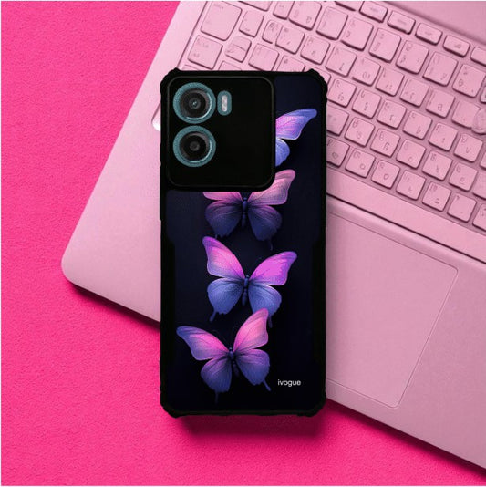 ivogue Galaxy Butterflies Mobile Cover For Motorola G05