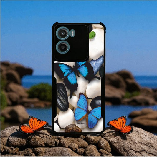ivogue Blue Wings Beauty Mobile Cover For Motorola G05