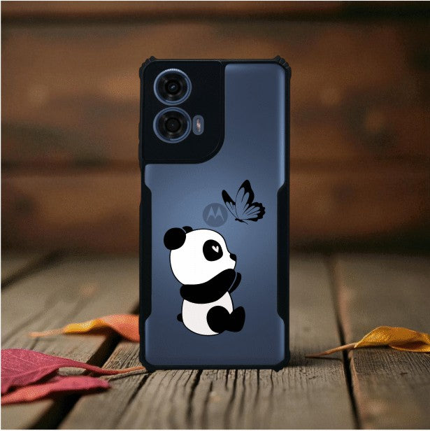 ivogue Panda and Butterfly Mobile Cover For Motorola G24 Power