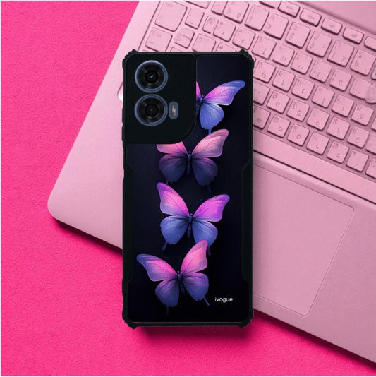 ivogue Galaxy Butterflies Mobile Cover For Motorola G24 Power