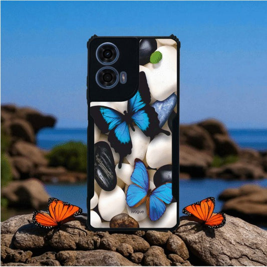 ivogue Blue Wings Beauty Mobile Cover For Motorola G24 Power