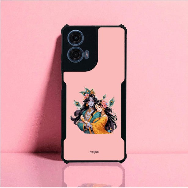 ivogue Radha Krishna Bliss Mobile Cover For Motorola G24 Power