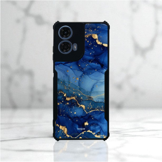 ivogue Blue Opulence Mobile Cover For Motorola G24 Power