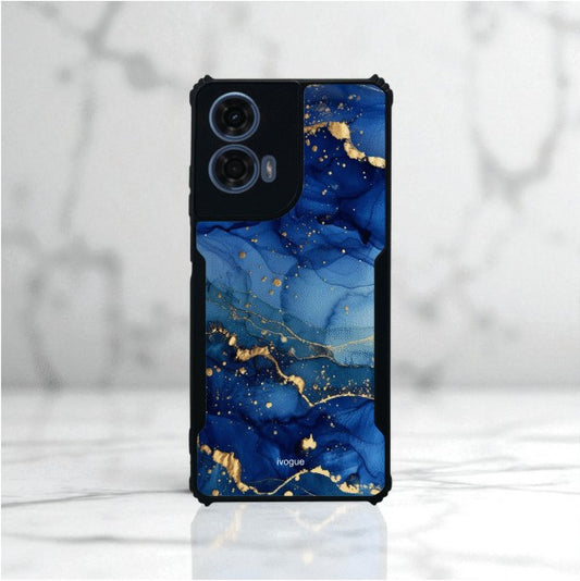 ivogue Blue Opulence Mobile Cover For Motorola G24 Power