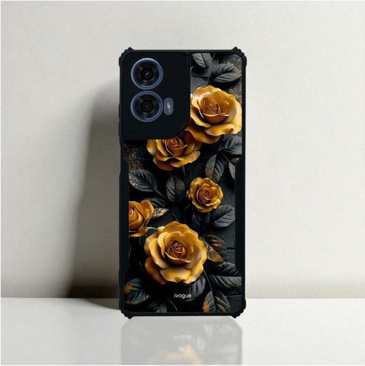 ivogue Golden Rose Mobile Cover For Motorola G24 Power