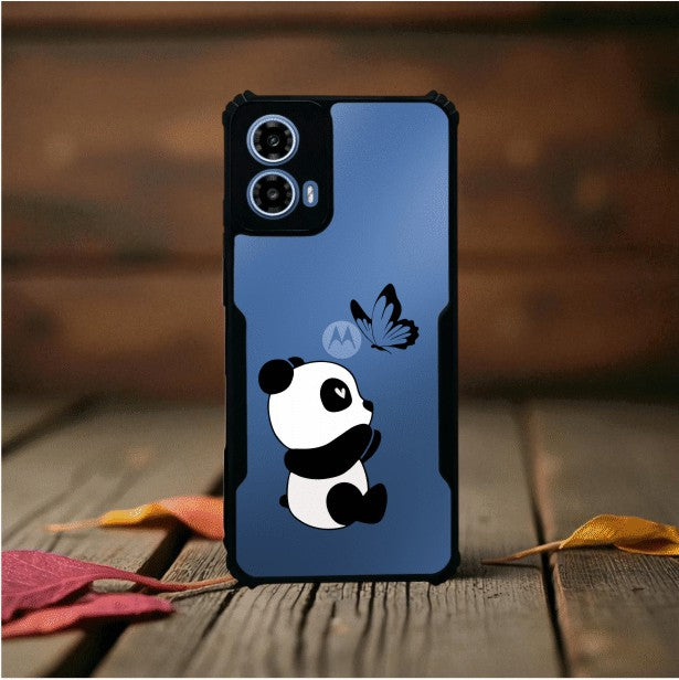ivogue Panda and Butterfly Mobile Cover For Motorola G45