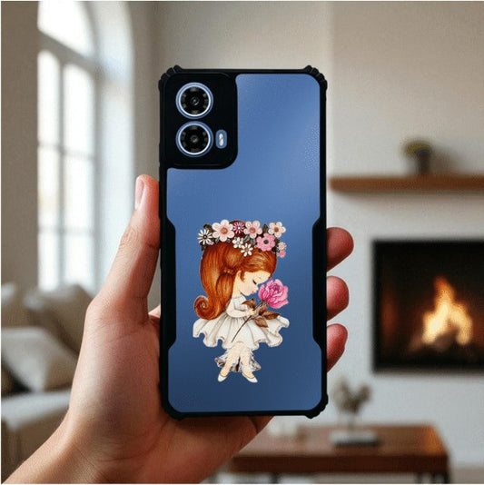 ivogue Flower Girl Mobile Cover For Motorola G45