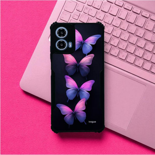 ivogue Galaxy Butterflies Mobile Cover For Motorola G45