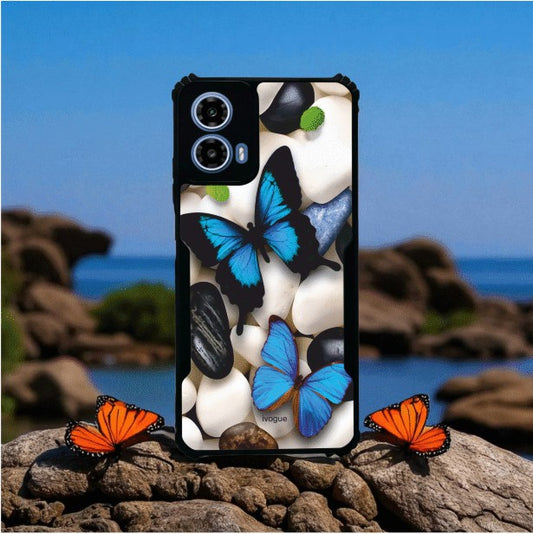 ivogue Blue Wings Beauty Mobile Cover For Motorola G45