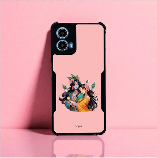 ivogue Radha Krishna Bliss Mobile Cover For Motorola G34