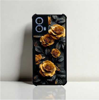 ivogue Golden Rose Mobile Cover For Motorola G34