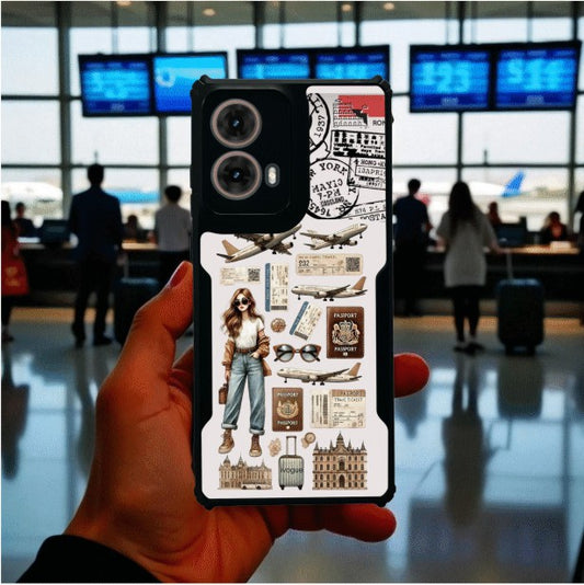 ivogue Travel Girl Vibes Mobile Cover For Motorola G85