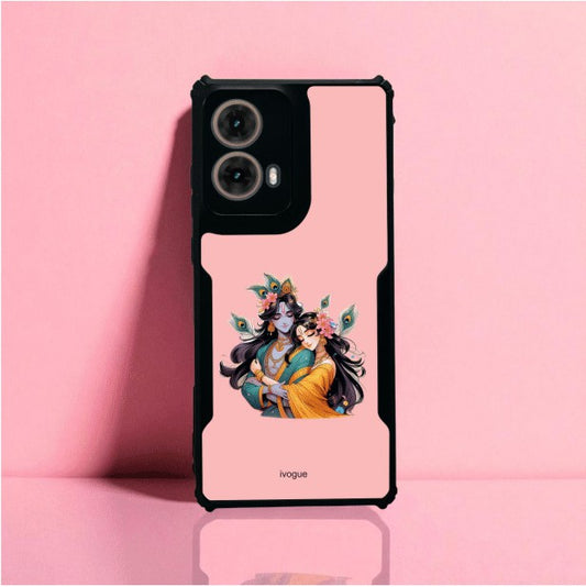 ivogue Radha Krishna Bliss Mobile Cover For Motorola G85