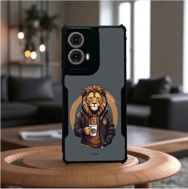ivogue Stylish Lion Mobile Cover For Motorola G85