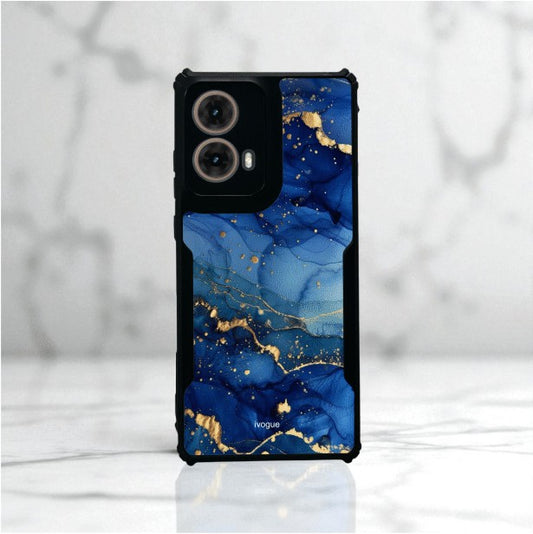 ivogue Blue Opulence Mobile Cover For Motorola G85