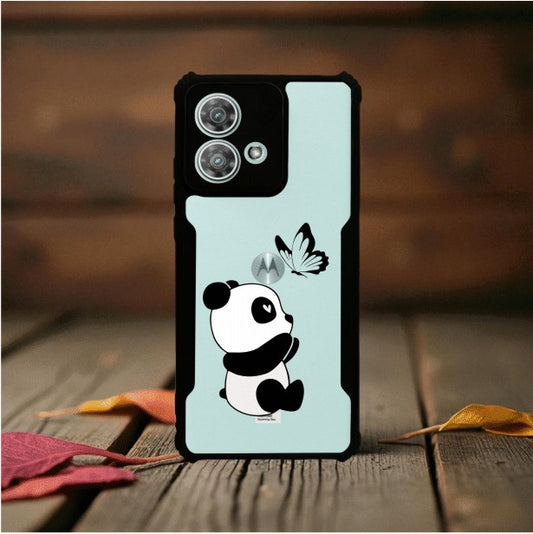 ivogue Panda and Butterfly Mobile Cover For Motorola Edge 40 Neo