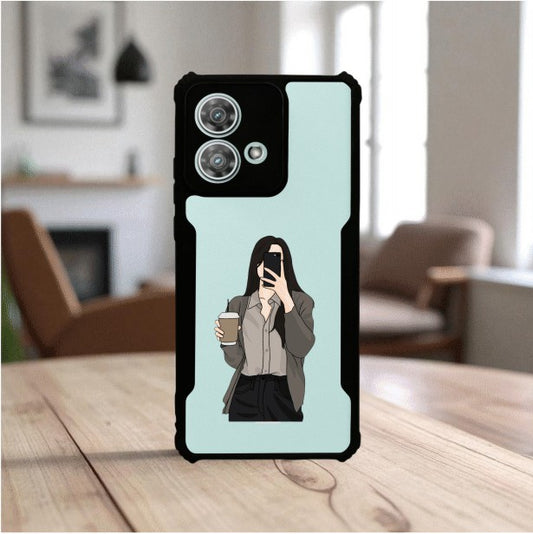 ivogue Coffee Girl Mobile Cover For Motorola Edge 40 Neo