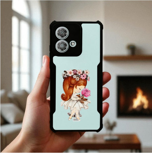 ivogue Flower Girl Mobile Cover For Motorola Edge 40 Neo