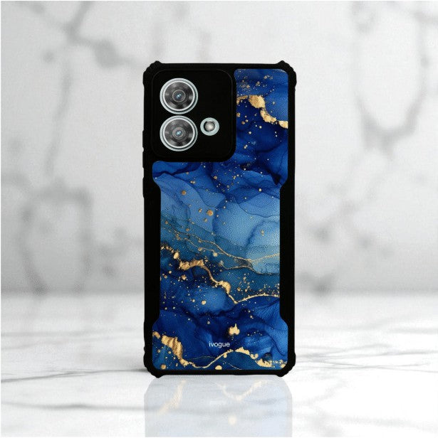 ivogue Blue Opulence Mobile Cover For Motorola Edge 40 Neo
