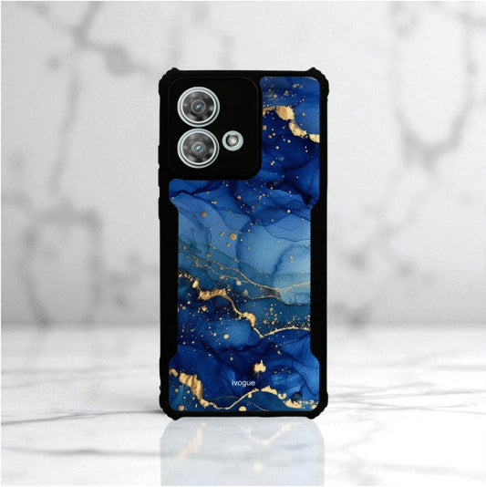 ivogue Blue Opulence Mobile Cover For Motorola Edge 40 Neo