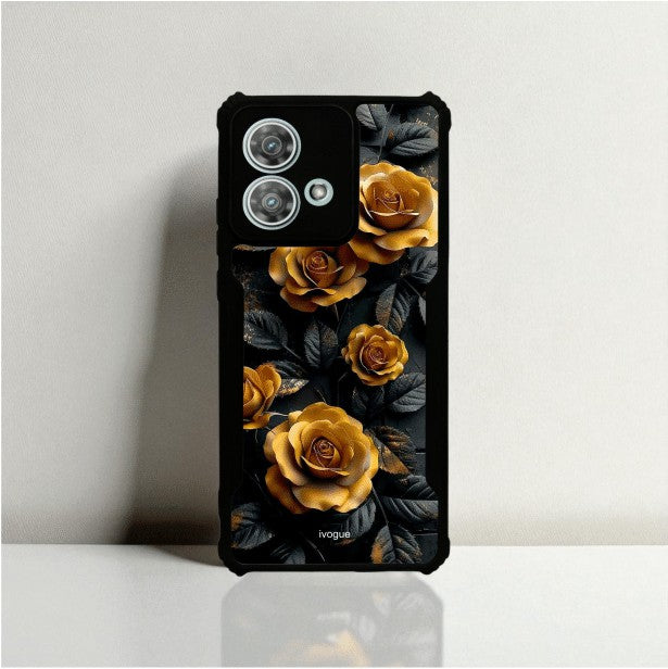 ivogue Golden Rose Mobile Cover For Motorola Edge 40 Neo
