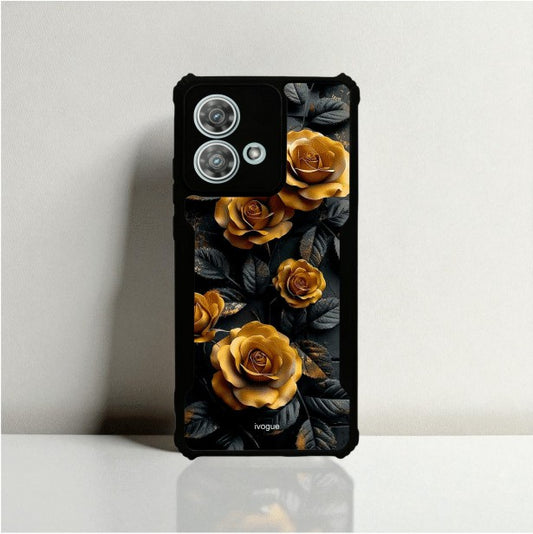 ivogue Golden Rose Mobile Cover For Motorola Edge 40 Neo