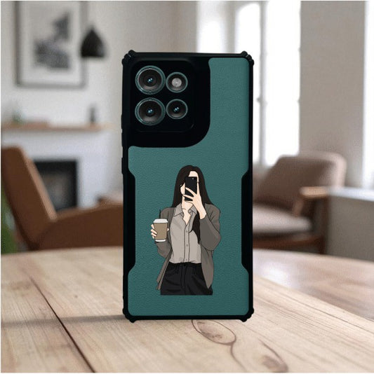 ivogue Coffee Girl Mobile Cover For Motorola Edge 50